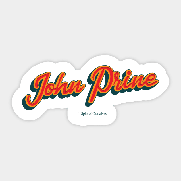 John Prine Sticker by PowelCastStudio